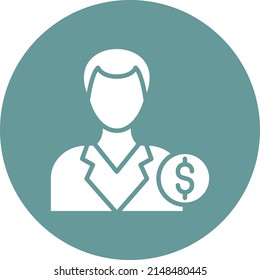 Estilo del icono del comprador del diseño del vector