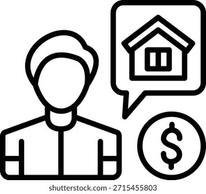 Estilo del icono del comprador del diseño del Vector