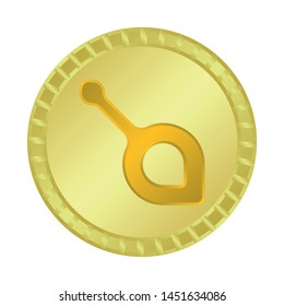 Vector design of bytecoin and gold icon. Collection of bytecoin and pictogram stock vector illustration.