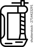 Vector Design C Clamp Icon Style