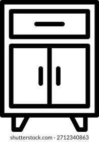Estilo de ícone do gabinete de design de vetor