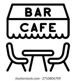 Vectordesign Café und Bar Icon Stil