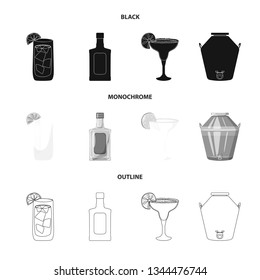 Vector design of cafe and Latin sign. Collection of cafe and national vector icon for stock.