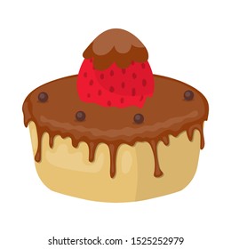 Vector design of cake and birthday logo. Graphic of cake and chocolate stock vector illustration.