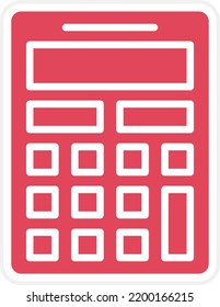 Estilo del icono Calculador de diseño de vectores