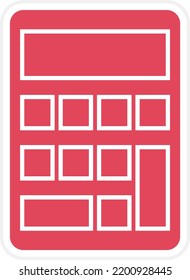Estilo del icono Calculador de diseño de vectores