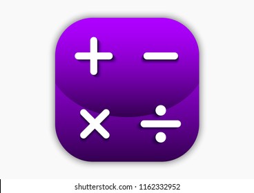 vector design of calculator media application button