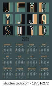 Vector design - calendar of 2015.