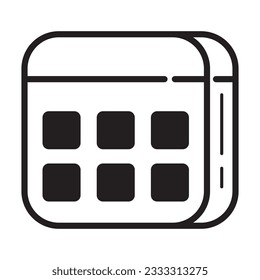 Diseño vectorial de un calendario, icono y diseño gráfico, adecuado para logotipos, web y aplicaciones