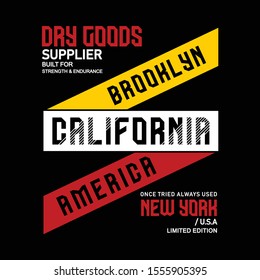 vector design california, typography and  vector illustration - ready print