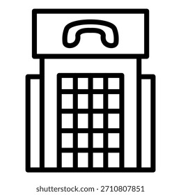 Vector Design Call Booth Icon Style