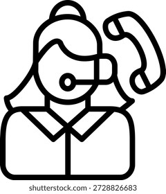 Estilo de icono de manejo de llamadas de diseño de Vector