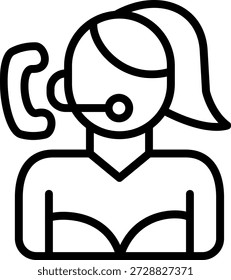 Estilo de Ícone de Tratamento de Chamada de Design de Vetor