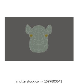 Vector design camel head geometric