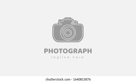 Vector design of a camera logo with a gray concept and an attractive appearance