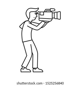 Vector design of camera and operator logo. Web element of camera and video vector icon for stock.