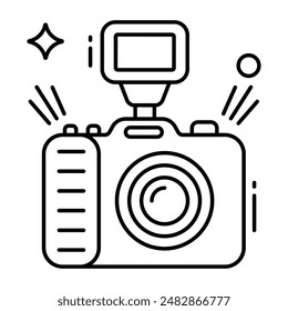 Vector design of camera, photographic equipment