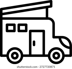 Diseño de Vector Camper Van Icon Style