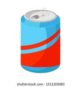 Vector design of can and soda icon. Graphic of soda and drink stock symbol for web.