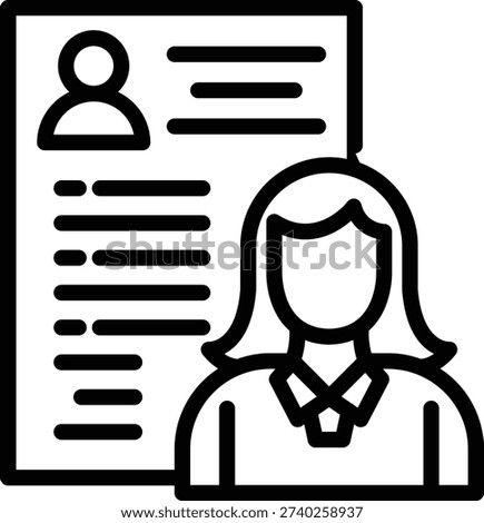 Vector Design Candidate Female Icon Style