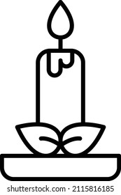 Estilo de icono de velas de diseño de vectores