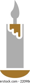 Estilo de icono de velas de diseño de vectores