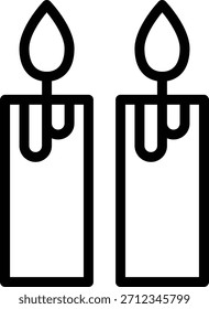 Vector Design Candle Icon Style
