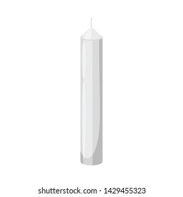 Vector design of candle and tall sign. Collection of candle and objects vector icon for stock.