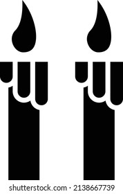 Vektordesign-Kerzen-Symbolstil