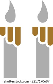 Vektordesign-Kerzen-Symbolstil