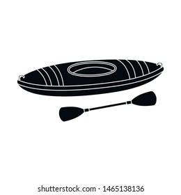 Vector design of canoe and boat logo. Set of canoe and kayak stock symbol for web.