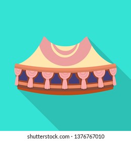 Vector design of canopy and tent icon. Set of canopy and sun stock symbol for web.