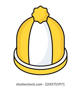 Vektordesign der Verschlusskappe im Flachstil 