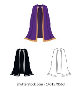 Vector design of cape and emperor sign. Collection of cape and spartan stock vector illustration.