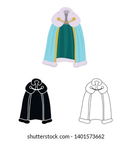 Vector design of cape and king icon. Set of cape and super vector icon for stock.