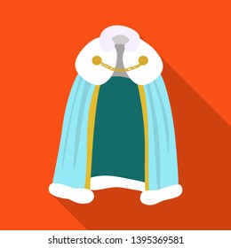 Vector design of cape and king sign. Collection of cape and super stock vector illustration.