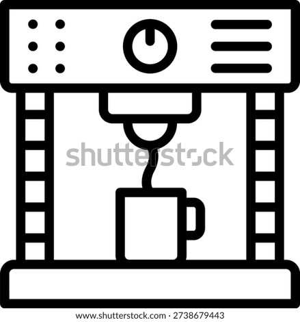 Vector Design Cappuccino maker Icon Style