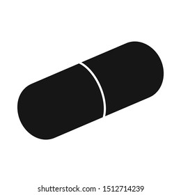 Vector design of capsule and drug logo. Web element of capsule and medicine vector icon for Stock.