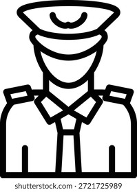 Diseño de Vector Captain Icon Style