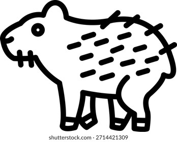 Vector Design Capybara Icon Style