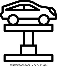 Estilo del icono de la elevación del coche del diseño del Vector