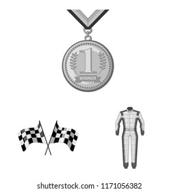 Vector design of car and rally icon. Collection of car and race stock symbol for web.