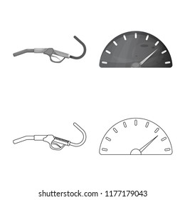 Vector design of car and rally icon. Set of car and race stock vector illustration.