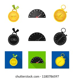 Vector design of car and rally icon. Set of car and race stock symbol for web.
