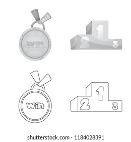 Vector design of car and rally icon. Collection of car and race stock vector illustration.