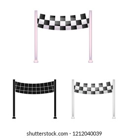 Vector design of car and rally icon. Collection of car and race vector icon for stock.