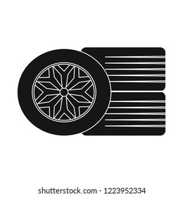 Vector design of car and rally icon. Collection of car and race stock vector illustration.
