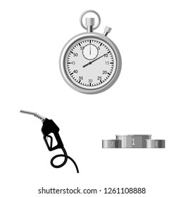 Vector design of car and rally icon. Set of car and race stock vector illustration.