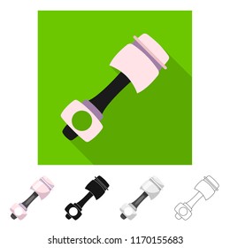 Vector design of car and rally logo. Collection of car and race vector icon for stock.