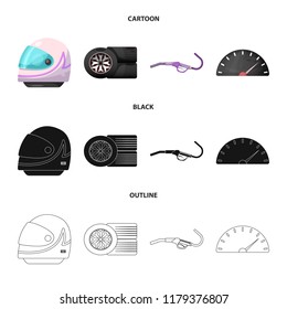 Vector design of car and rally logo. Collection of car and race stock symbol for web.